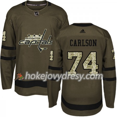 Pánské Hokejový Dres Washington Capitals John Carlson 74 Adidas 2017-2018 Camo Zelená Authentic